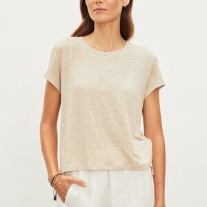 Velvet by Graham & Spencer Casey Linen Crew Neck Tee in